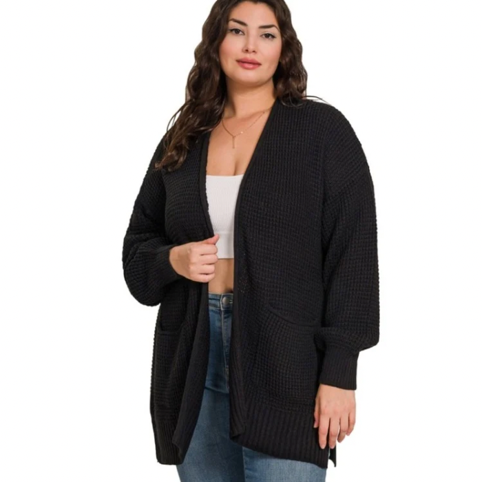 Waffle Cardigan