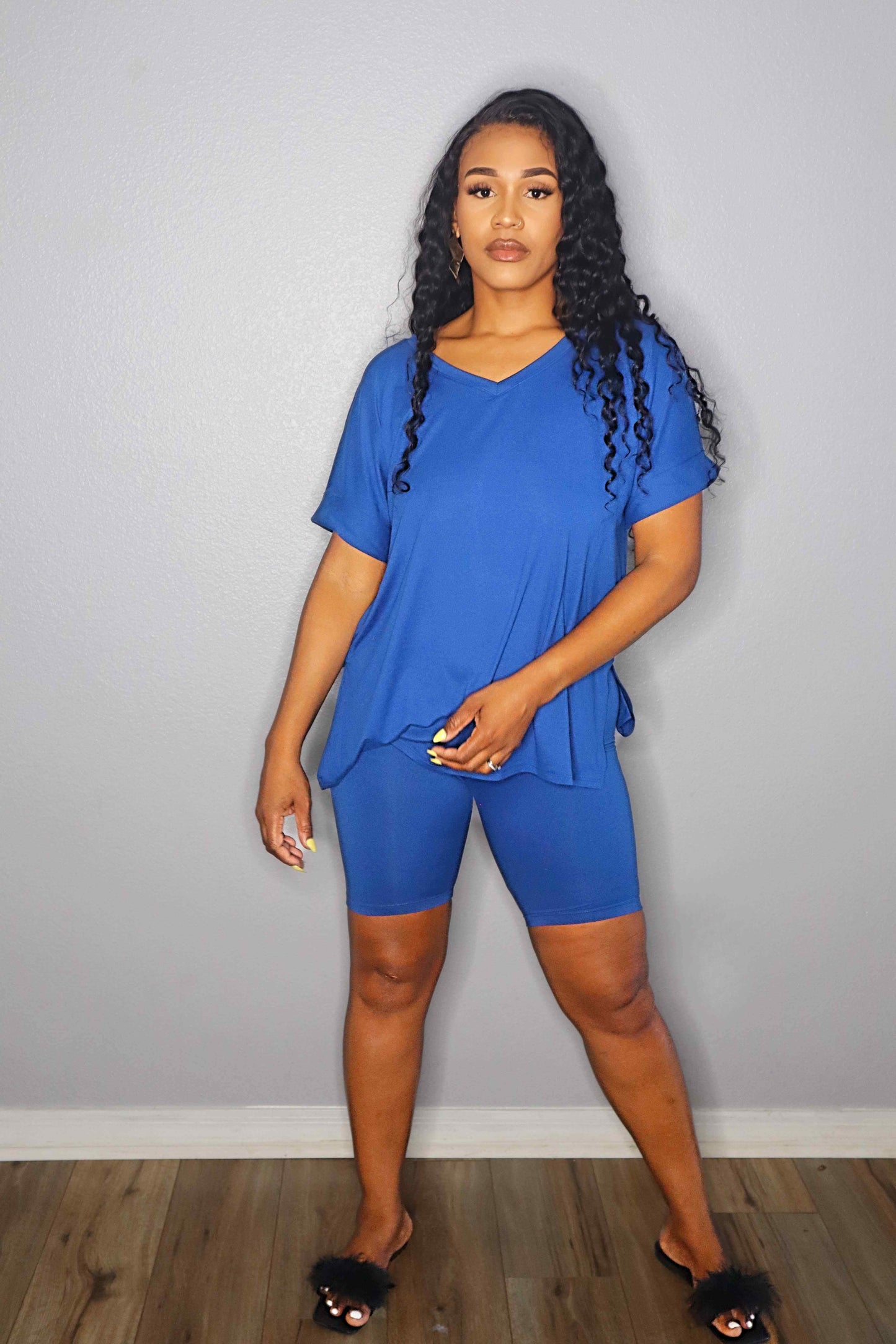 Biker Short Sets | Navy