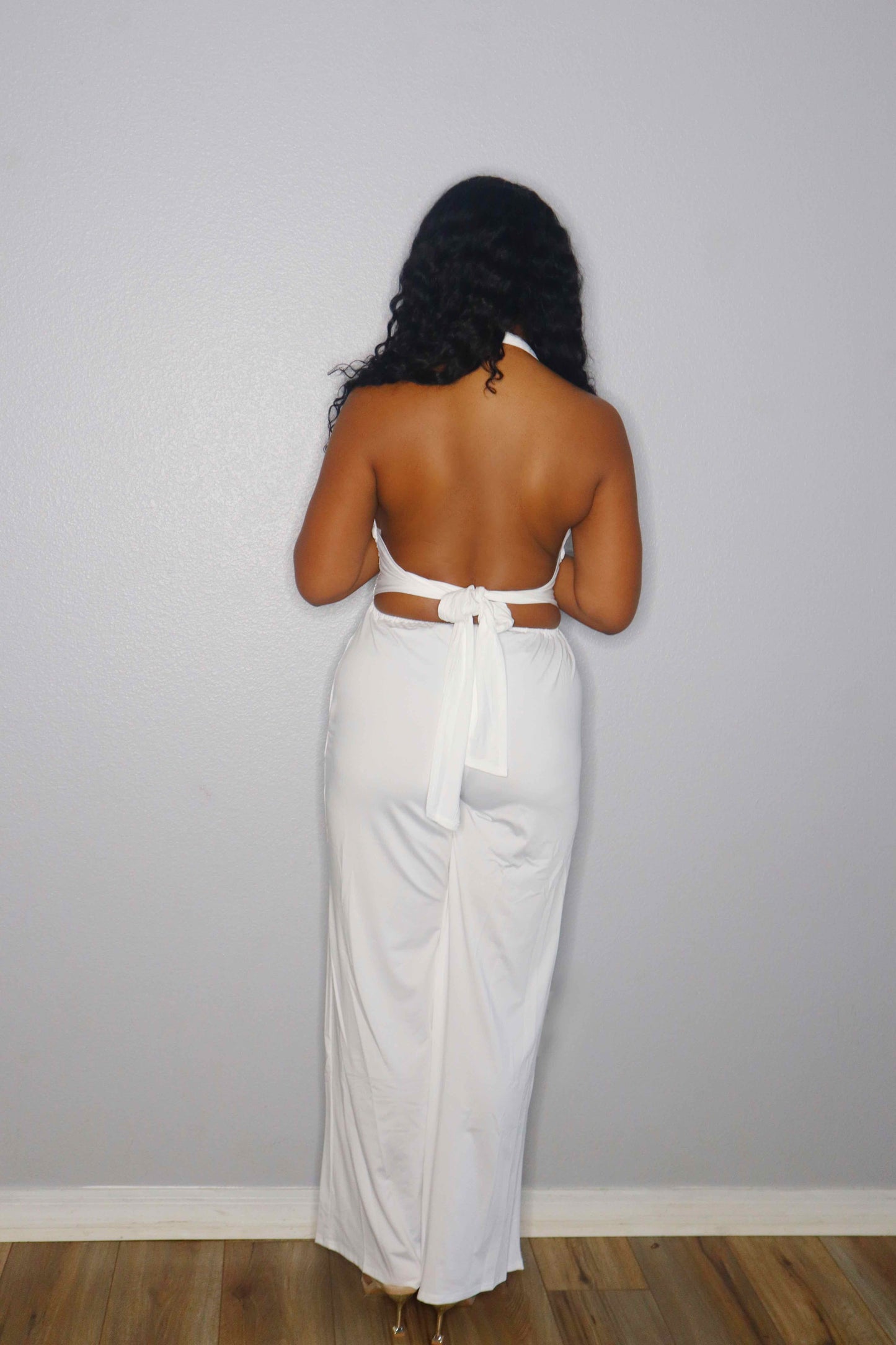 Off White Halter Jumpsuit