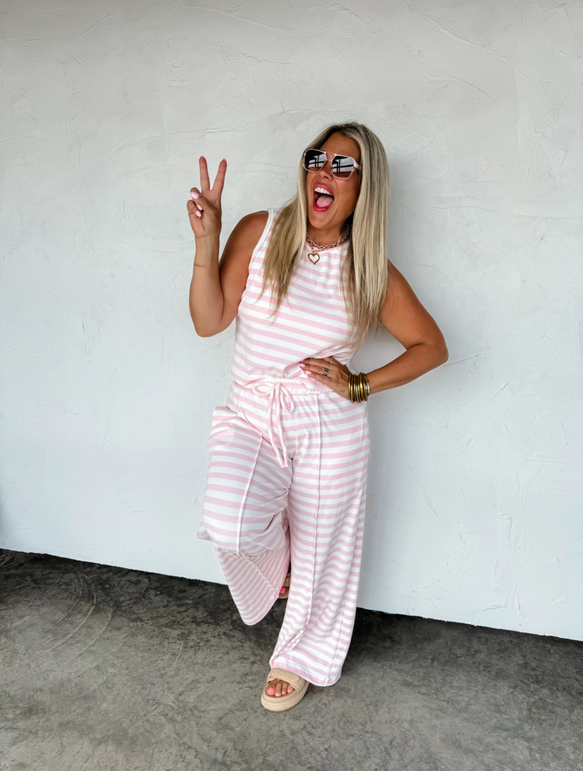 Haven Striped Loungwear Set