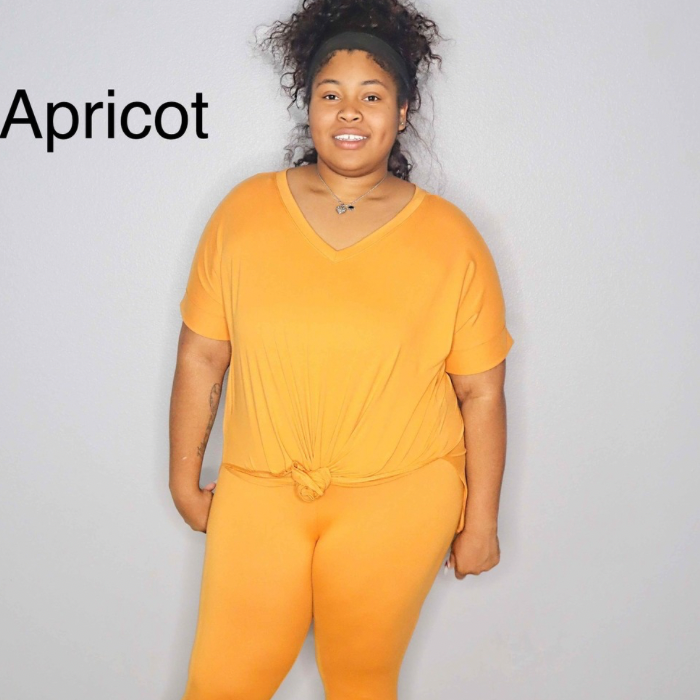 Plus Legging Sets -Apricot