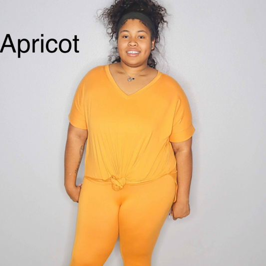 Plus Legging Sets -Apricot